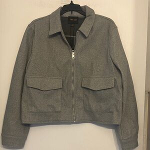 TRUTH by republic NWT  cropped grey full zip front jacket ladies large
